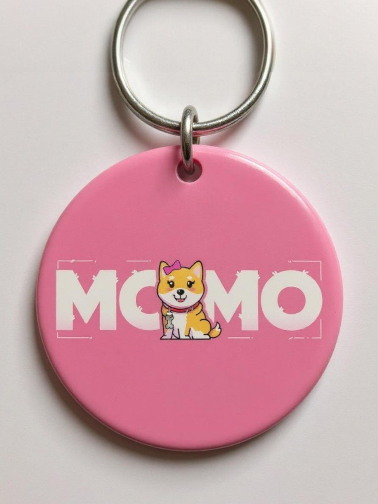 Momo Pink Logo Premium Keychain