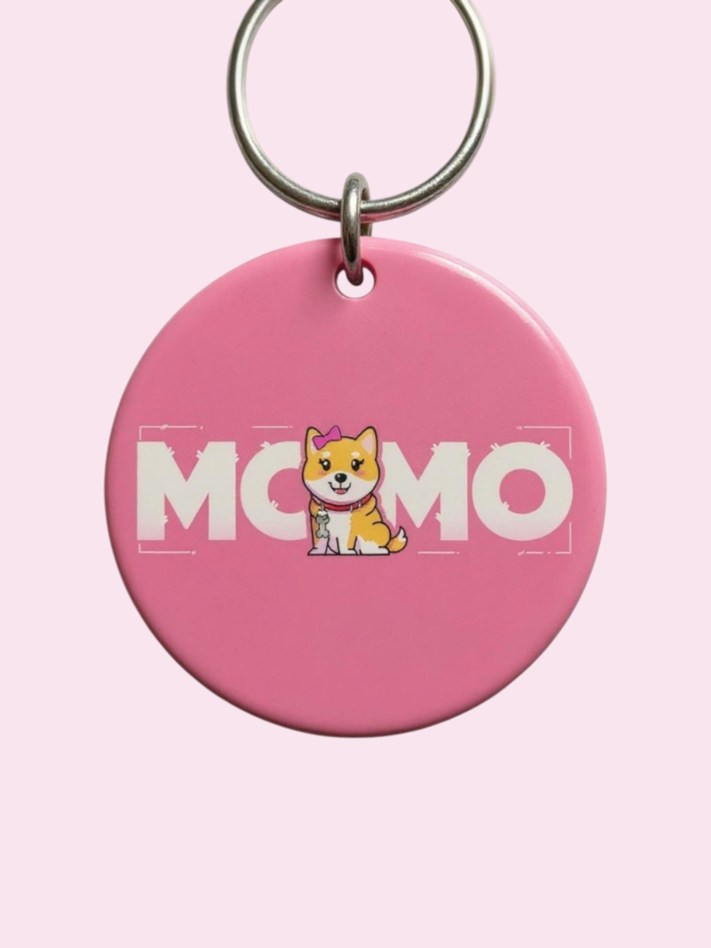 Momo Pink Logo Premium Keychain