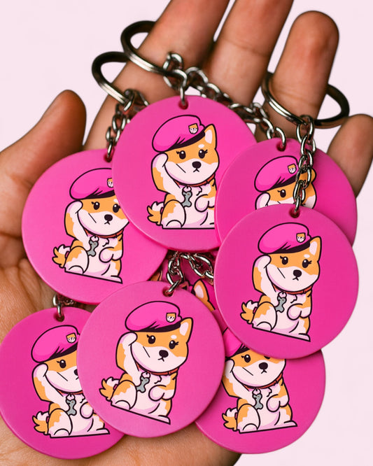 Limited Edition Cute Momo Keychain Pink