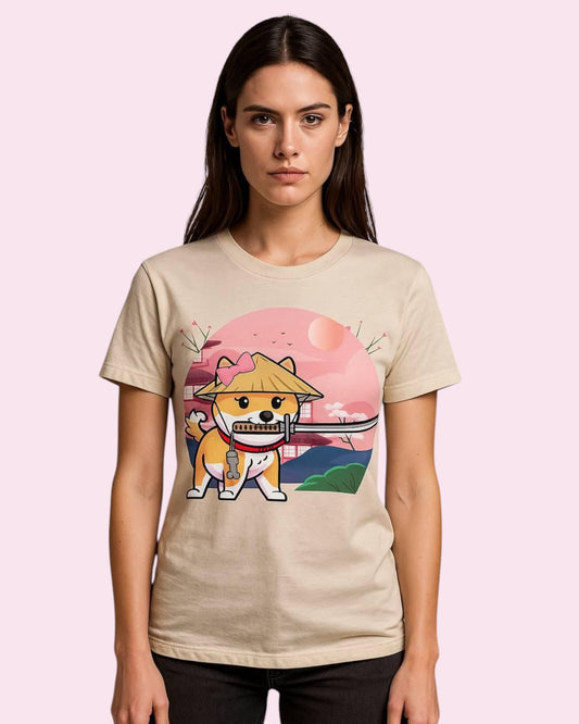 Limited Edition Women’s Beige Samurai MOMO T-Shirt